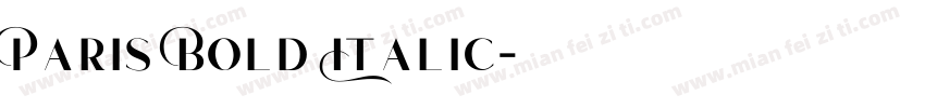 Paris Bold Italic字体转换